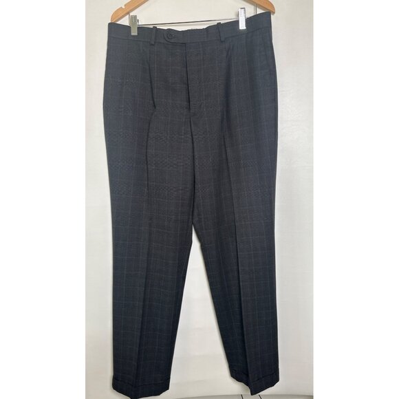 Caravelli Men’s Charcoal Dress Pants 36X30 Belt Loops - Picture 1 of 11